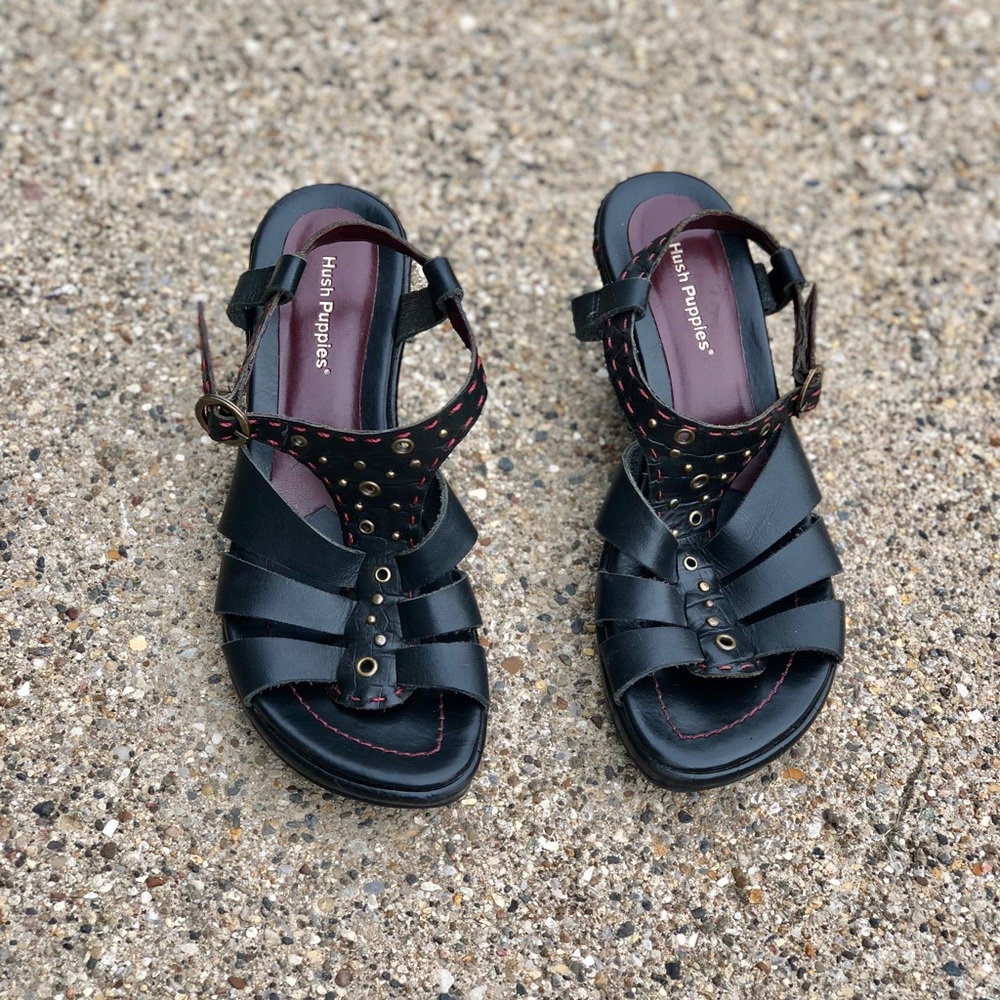 Hush Puppies:  Sandals, Size 6.  Genuine Leather.